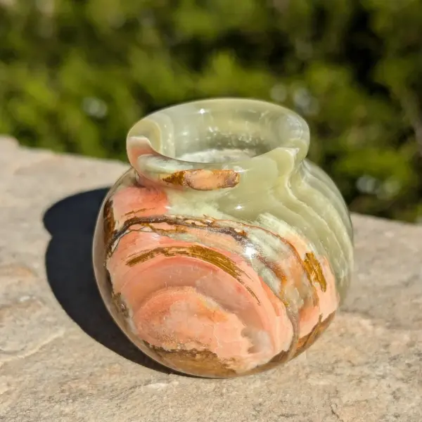 Green Onyx Matka Vase Pot (2"x2")