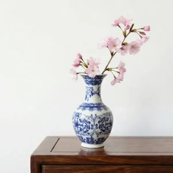 Blue White Porcelain Dragon Vase Hand Painted Decorative Ceramic