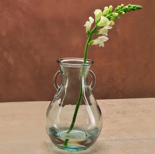 9 1/2 Large French Country Glass Vase